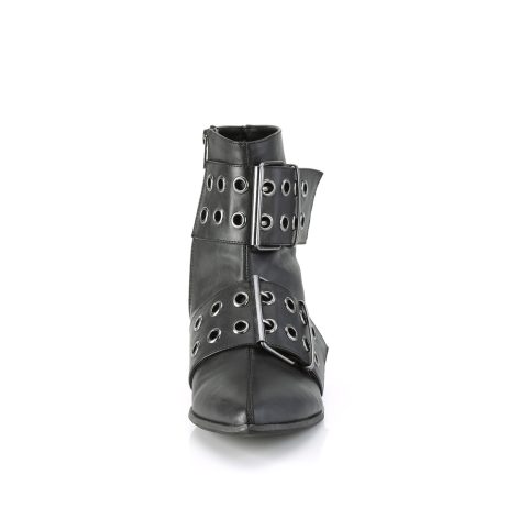 DemoniaCult WARLOCK-55 WAR55/BVL Scarpe con Plateau Unisex Uomo Donna   Plateau 3.8 Nero WAR55/BVL