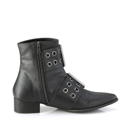 DemoniaCult WARLOCK-55 WAR55/BVL Scarpe con Plateau Unisex Uomo Donna   Plateau 3.8 Nero WAR55/BVL