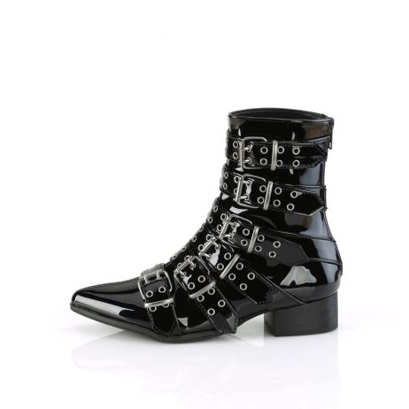 DemoniaCult WARLOCK-70 WAR70/B Scarpe con Plateau Unisex Uomo Donna   Plateau 3.8 Nero WAR70/B