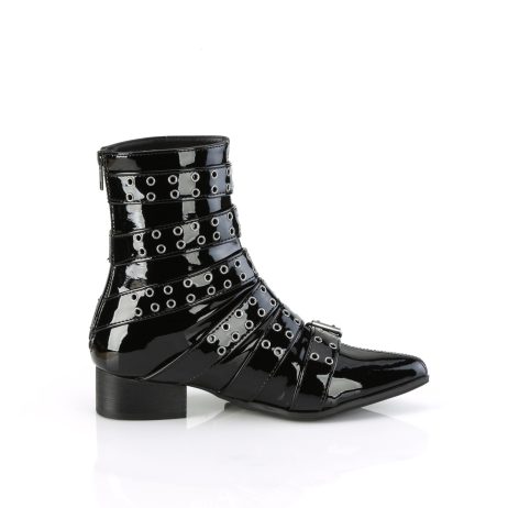 DemoniaCult WARLOCK-70 WAR70/B Scarpe con Plateau Unisex Uomo Donna   Plateau 3.8 Nero WAR70/B