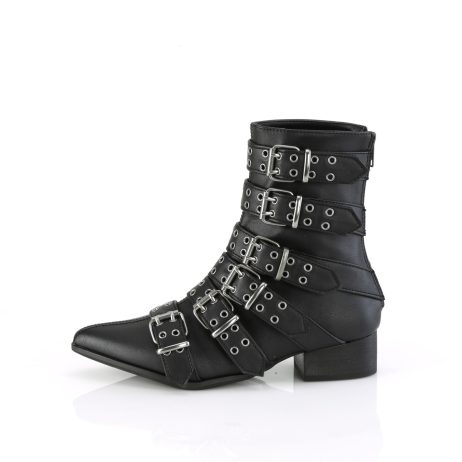 DemoniaCult WARLOCK-70 WAR70/BVL Scarpe con Plateau Unisex Uomo Donna   Plateau 3.8 Nero WAR70/BVL