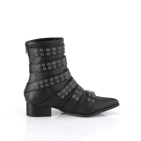 DemoniaCult WARLOCK-70 WAR70/BVL Scarpe con Plateau Unisex Uomo Donna   Plateau 3.8 Nero WAR70/BVL