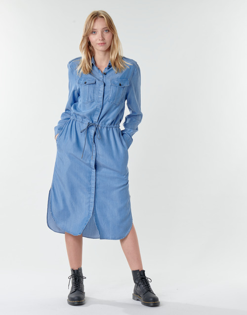 Abito-Lunghi-Rovic-maxi-shirt-dress-ls-Blu-1