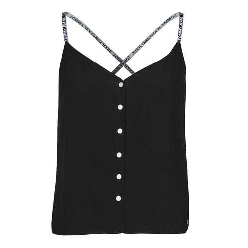 Camicetta    TJW CAMI TOP BUTTON THRU  Nero