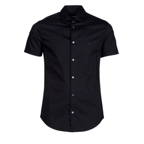 Camicia a maniche corte uomo Emporio Armani  8N1C91  Nero Emporio Armani 8052130008205