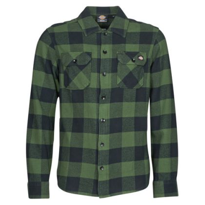 Camicia a maniche lunghe uomo Dickies  NEW SACRAMENTO SHIRT PINE GREEN  Verde Dickies 194904336157