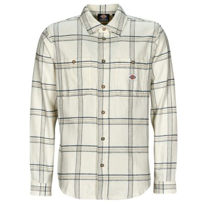 Camicia a maniche lunghe uomo Dickies  WARRENTON SHIRT LS  Bianco Dickies 196246641999