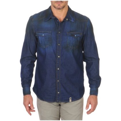 Camicia a maniche lunghe uomo Freeman T.Porter  CORWEND DENIM  Blu Freeman T.Porter 3607570266972