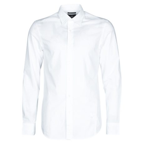 Camicia a maniche lunghe uomo G-Star Raw  DRESSED SUPER SLIM SHIRT LS  Bianco G-Star Raw 8719769397741