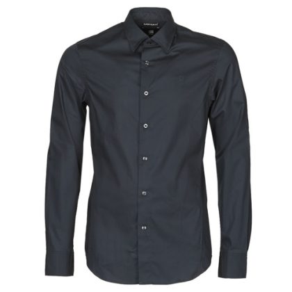 Camicia a maniche lunghe uomo G-Star Raw  DRESSED SUPER SLIM SHIRT LS  Nero G-Star Raw 8719769397925