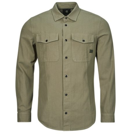 Camicia a maniche lunghe uomo G-Star Raw  marine slim shirt ls  Beige G-Star Raw 8720705510735