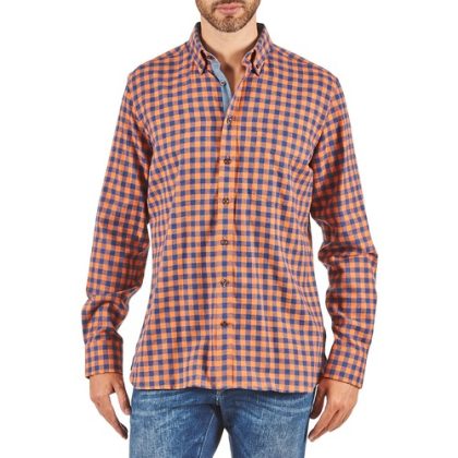 Camicia a maniche lunghe uomo Hackett  SOFT BRIGHT CHECK  Arancio Hackett 5051533262606