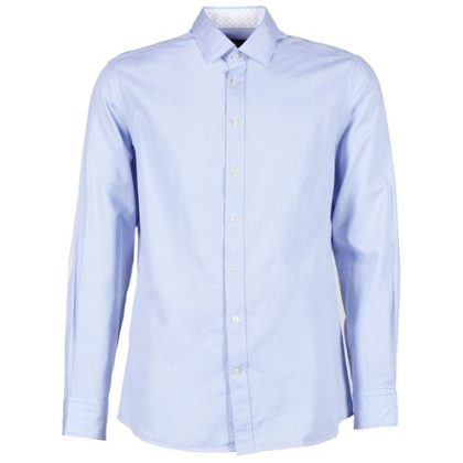 Camicia a maniche lunghe uomo Hackett  SQUARE TEXT MUTLI  Blu Hackett 5052504578757