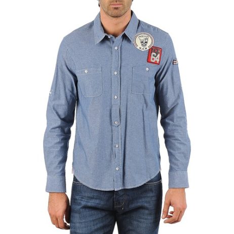 Camicia a maniche lunghe uomo Mr Marcel  NEBRASKA  Blu Mr Marcel 3609380846405