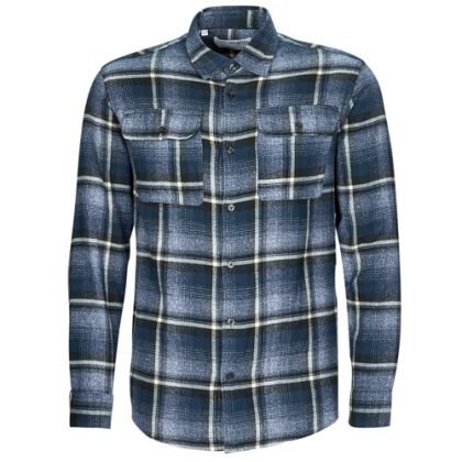 Camicia a maniche lunghe uomo Selected  SLHREGSCOT CHECK SHIRT  Blu Selected 5715307480114