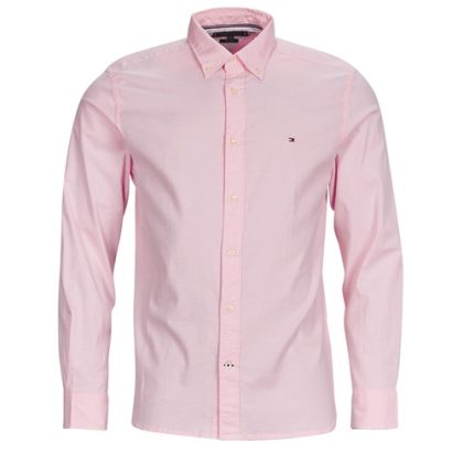 Camicia a maniche lunghe uomo Tommy Hilfiger  1985 FLEX OXFORD RF SHIRT  Rosa Tommy Hilfiger 8720642077971