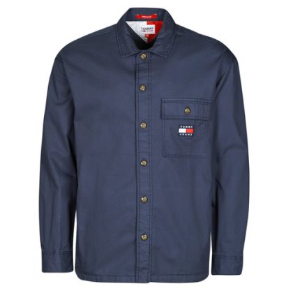 Camicia a maniche lunghe uomo Tommy Jeans  TJM CLASSIC SOLID OVERSHIRT  Marine Tommy Jeans 8720641233866