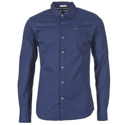 Camicia a maniche lunghe uomo Tommy Jeans  TJM ORIGINAL STRETCH SHIRT  Marine Tommy Jeans 8719701013982