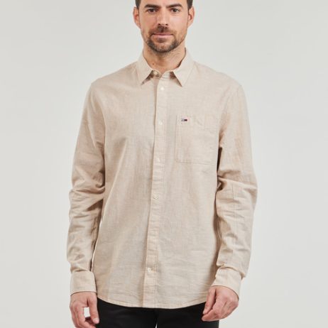 Camicia-a-maniche-lunghe-uomo-Tommy-Jeans-TJM-REG-LINEN-BLEND-SHIRT-Beige-Tommy-Jeans-8720646722532-1