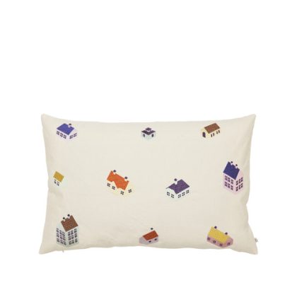 Decorazioni natalizie    CUSHION COVER 'HOUSE' COTTON  Bianco