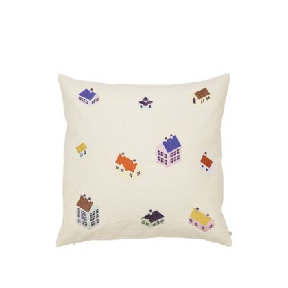 Decorazioni natalizie    CUSHION COVER 'HOUSE' COTTON  Bianco