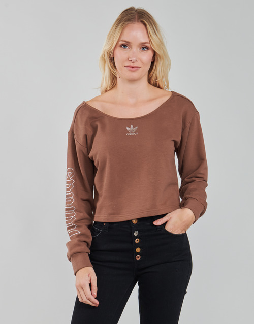 Felpa-SLOUCHY-CREW-Marrone-1