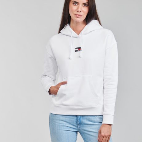 Felpa-TJW-TOMMY-CENTER-BADGE-HOODIE-Bianco-1