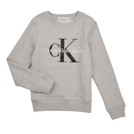 Felpa ragazza Calvin Klein Jeans  MONOGRAM LOGO  Grigio Calvin Klein Jeans 8719855217182