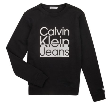 Felpa ragazzo Calvin Klein Jeans  BOX LOGO SWEATSHIRT  Nero Calvin Klein Jeans 8719856854478