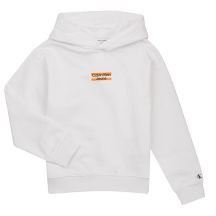 Felpa ragazzo Calvin Klein Jeans  MINI BLOCK LOGO HOODIE  Bianco Calvin Klein Jeans 8720107847040