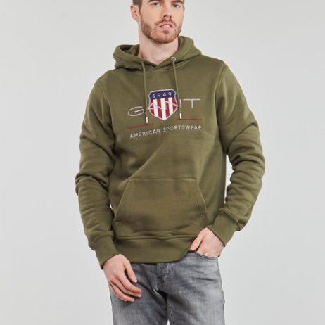 Felpa-uomo-Gant-REG-ARCHIVE-SHIELD-HOODIE-Kaki-Gant-7325707308123-1