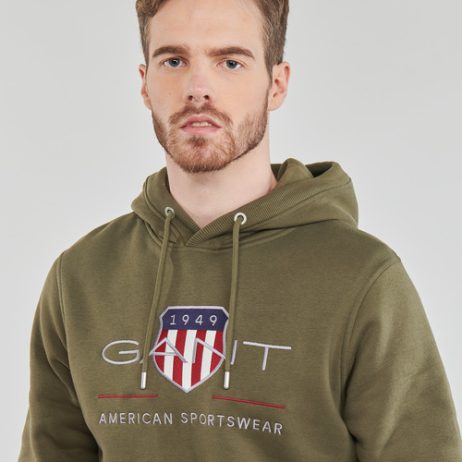 Felpa-uomo-Gant-REG-ARCHIVE-SHIELD-HOODIE-Kaki-Gant-7325707308123-4