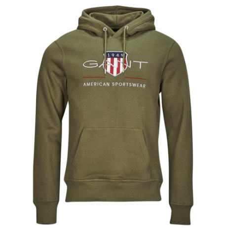 Felpa uomo Gant  REG ARCHIVE SHIELD HOODIE  Kaki Gant 7325707308123