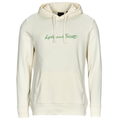 Felpa uomo Lyle & Scott  EMBROIDERED LOGO HOODIE  Bianco Lyle & Scott 5059775445931