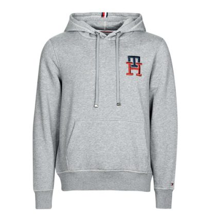 Felpa uomo Tommy Hilfiger  ESSENTIAL MONOGRAM HOODY  Grigio Tommy Hilfiger 8720642008685