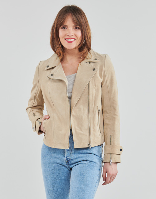 Giacca-in-pelle-VIKIRAN-Beige-1