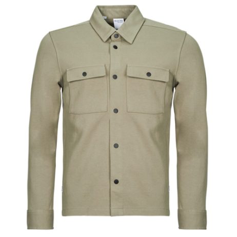 Giubbotto uomo Selected  SLHJACKIE SWEAT JACKET  Verde Selected 5715507780847