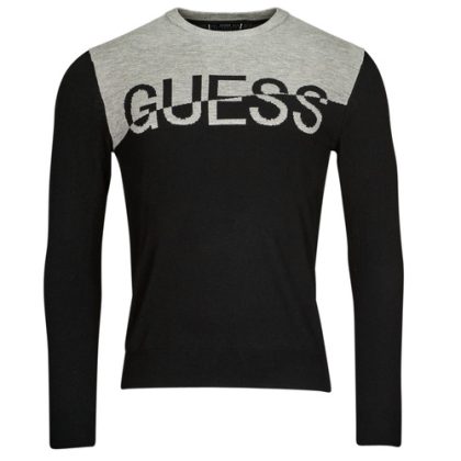 Maglione uomo Guess  ALEX LS CN LOGO SWEATER  Nero Guess 7622336665352