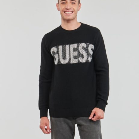 Maglione-uomo-Guess-AMYAS-LS-CN-SLOGAN-SWEATER-Nero-Guess-7622336664850-1