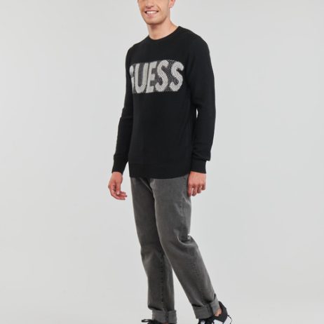 Maglione-uomo-Guess-AMYAS-LS-CN-SLOGAN-SWEATER-Nero-Guess-7622336664850-2