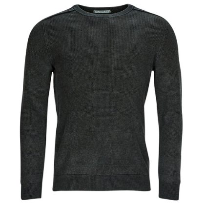 Maglione uomo Guess  YANN LS CN WASHED STITCHED SWTR  Nero Guess 7622078603018