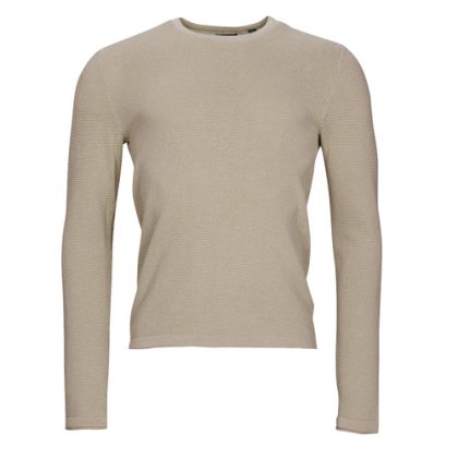 Maglione uomo Only & Sons   ONSPANTER LIFE 12 STRUC CREW KNIT  Beige Only & Sons 5715112976369