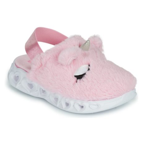 Pantofole bambini ragazza Skechers  HEART LIGHTS SANDALS  Rosa Skechers 195969178782