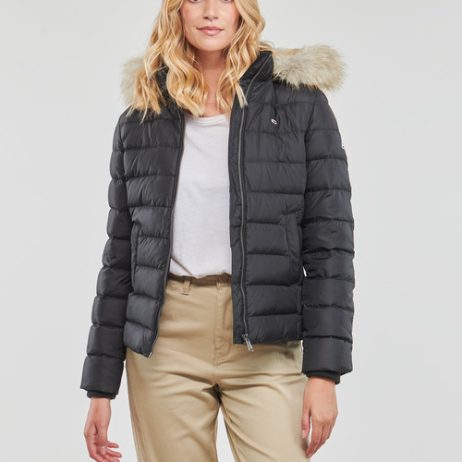 Piumino-TJW-BASIC-HOODED-DOWN-JACKET-Nero-1