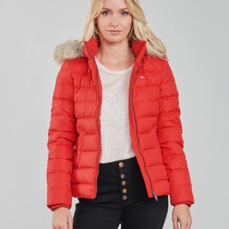 Piumino-TJW-BASIC-HOODED-DOWN-JACKET-Rosso-1