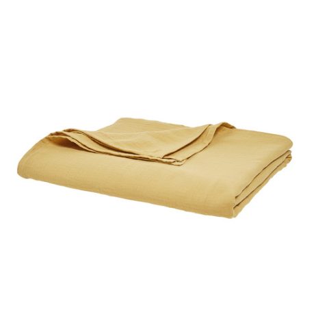 coperte    Jete de Lit 220/240 Gaze de coton TODAY Essential Ocre  Giallo