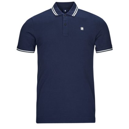 Polo uomo G-Star Raw  dunda slim stripe polo ss  Blu G-Star Raw 8719772196348