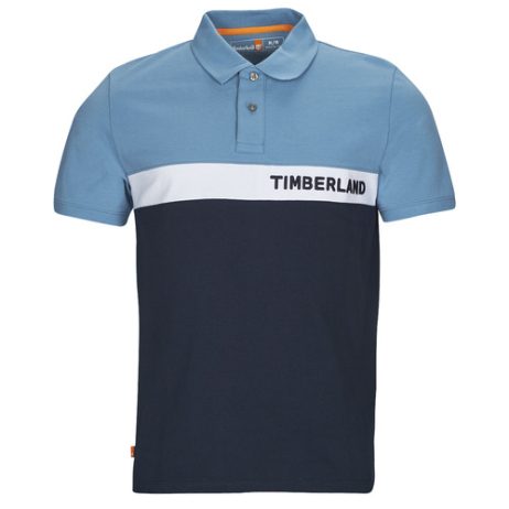 Polo uomo Timberland  SS Millers River Colourblock Polo Reg  Blu Timberland 196246703369