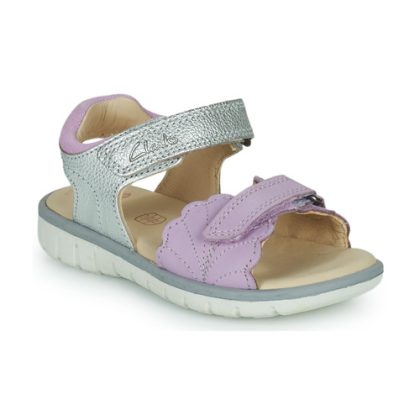 Sandali bambini ragazza Clarks  Roam Wing K.  Argento Clarks 5059680395956