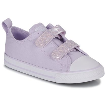 Scarpe bambini ragazza Converse  CHUCK TAYLOR ALL STAR 2V EASY-ON GLITTER OX  Viola Converse 194434058864